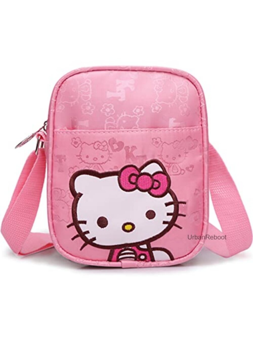 Girls Mini Canvas Crossbody Purse Cat Cartoon Zip Bag